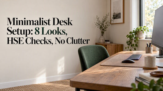 Minimalist desk with monitor and clear workspace