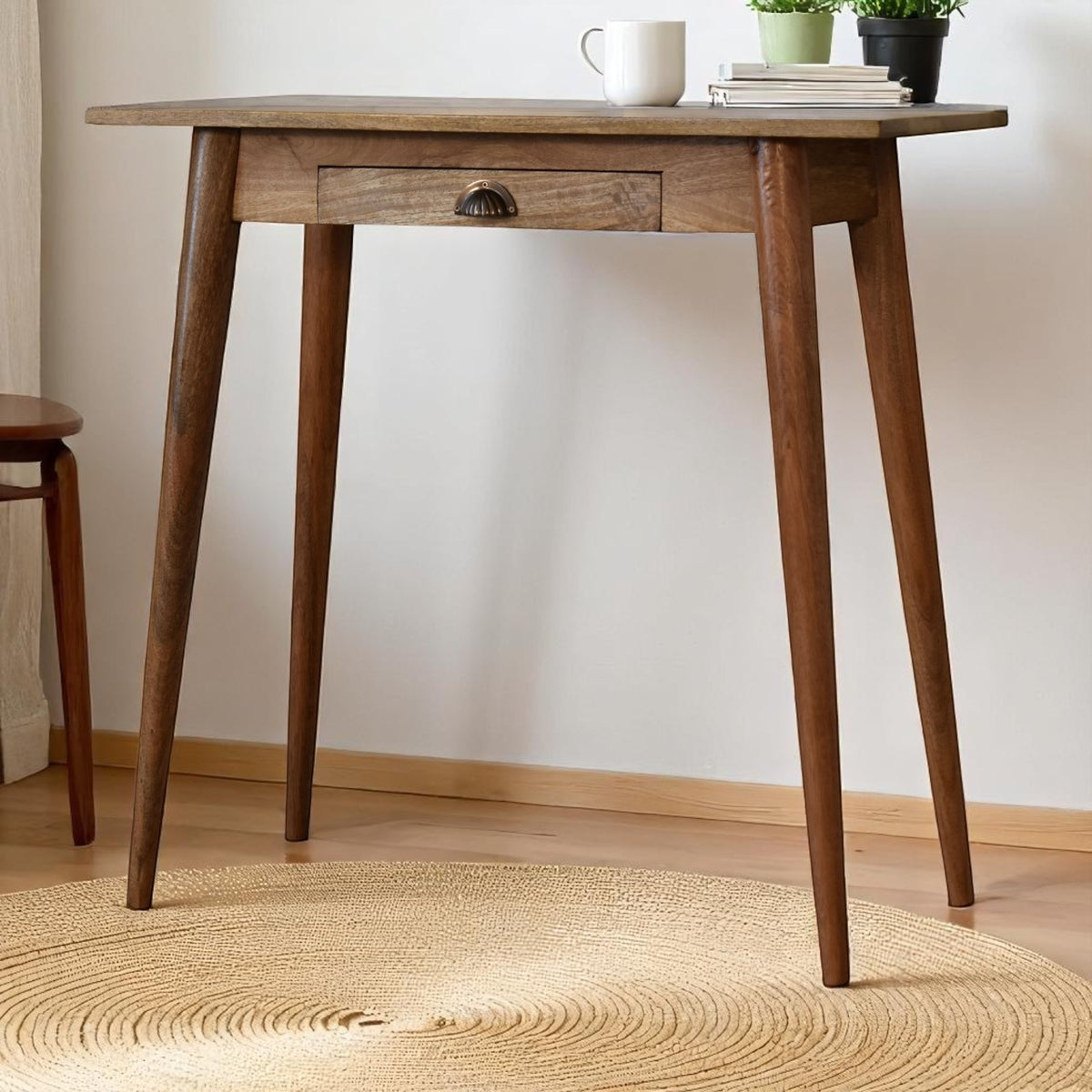 Solid Mango Wood Writing Desk in a room