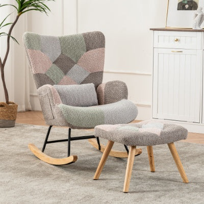 Wingback Rocking Chair by the window