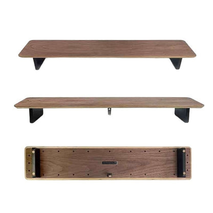 Wide Walnut Monitor Riser, dimensions