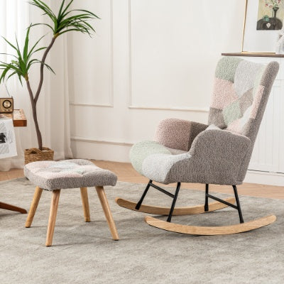 Wingback Rocking Chair in a bright room