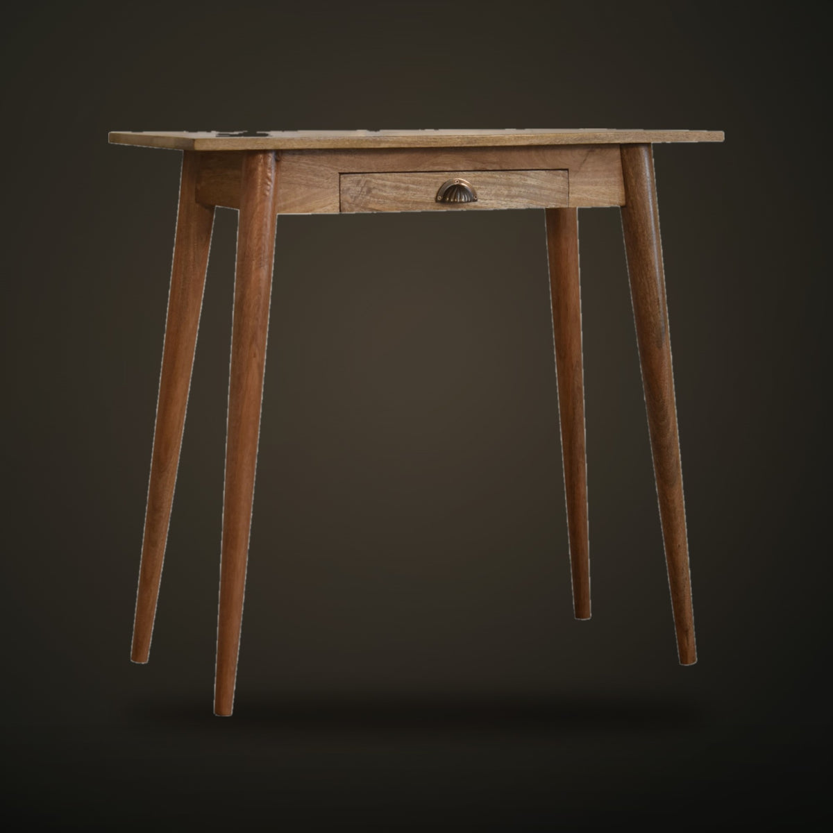 Solid Mango Wood Writing Desk, side view