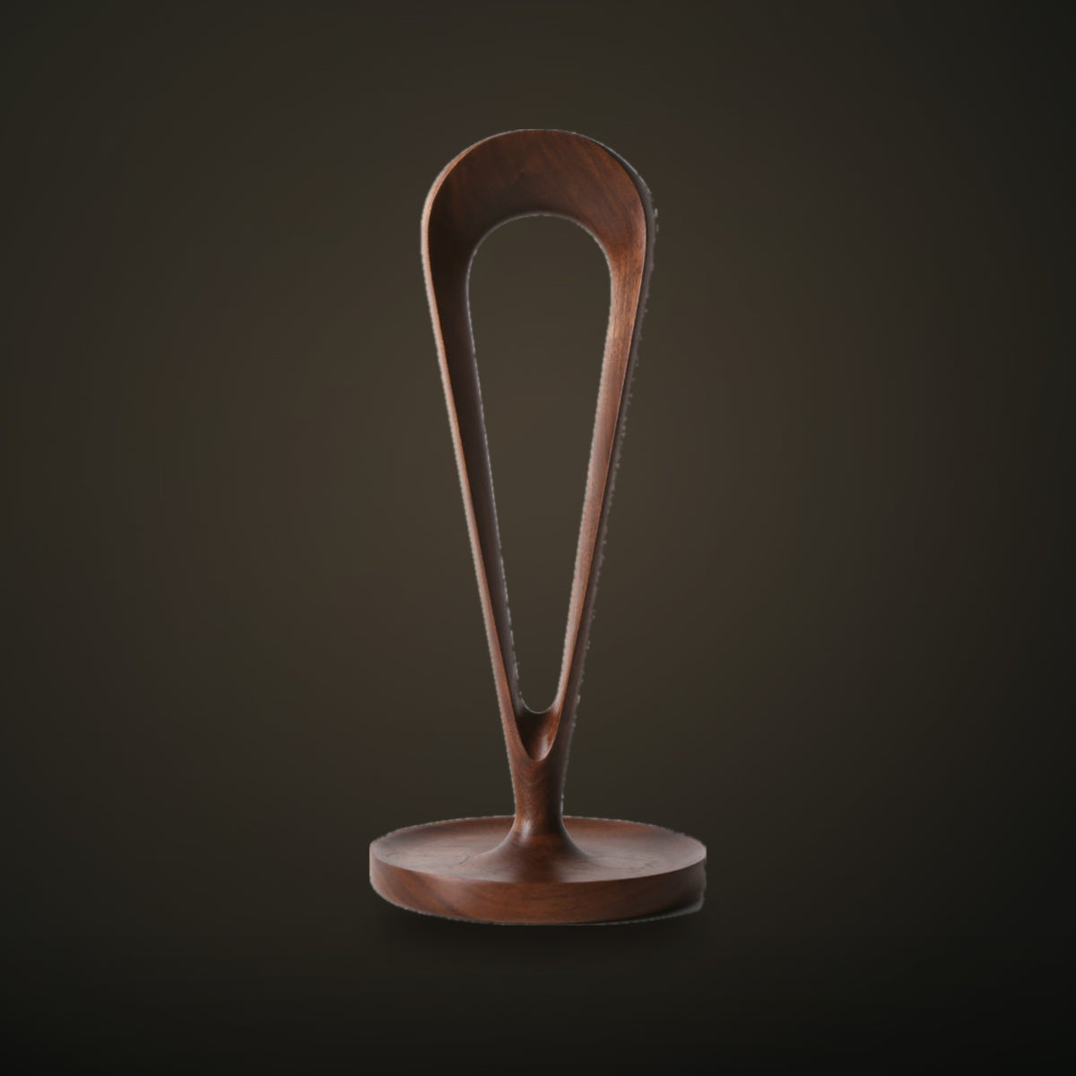 Solid Wood Headphone Stand in black walnut