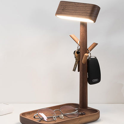 Valet Desk Lamp with keys and glasses in the tray