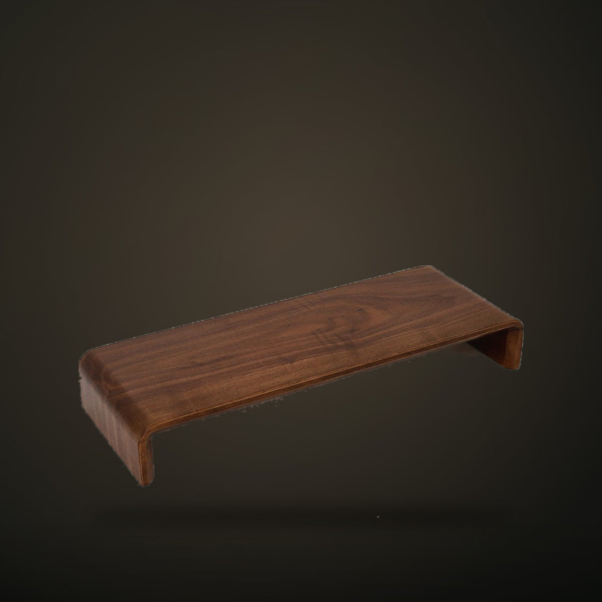 Solid Wood Monitor Riser in black walnut