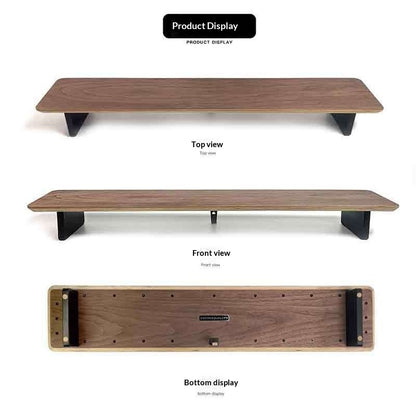 Wide Walnut Monitor Riser, views