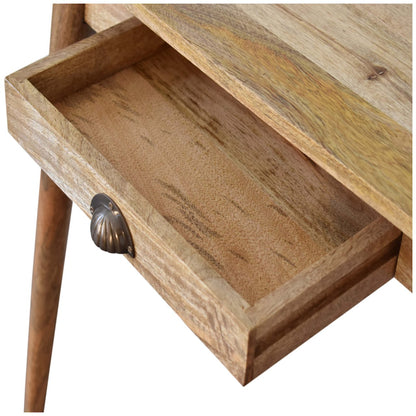 Solid Mango Wood Writing Desk, drawer detail