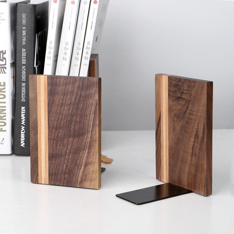 Black Walnut Bookends on a desk