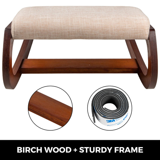 Bentwood Kneeling Desk Chair, cushion and frame detail