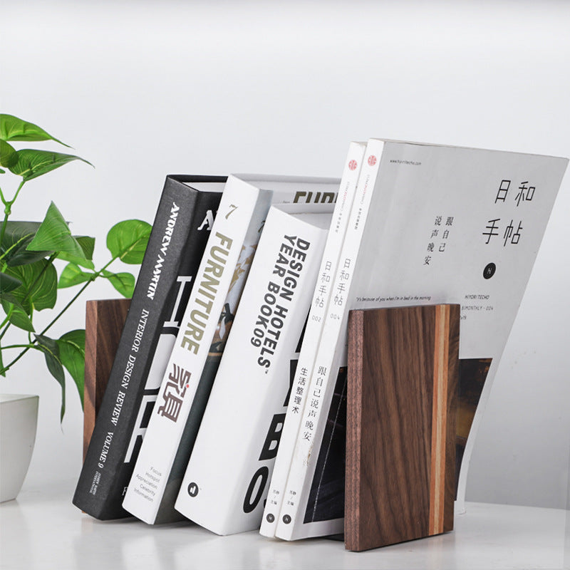 Black Walnut Bookend on a shelf