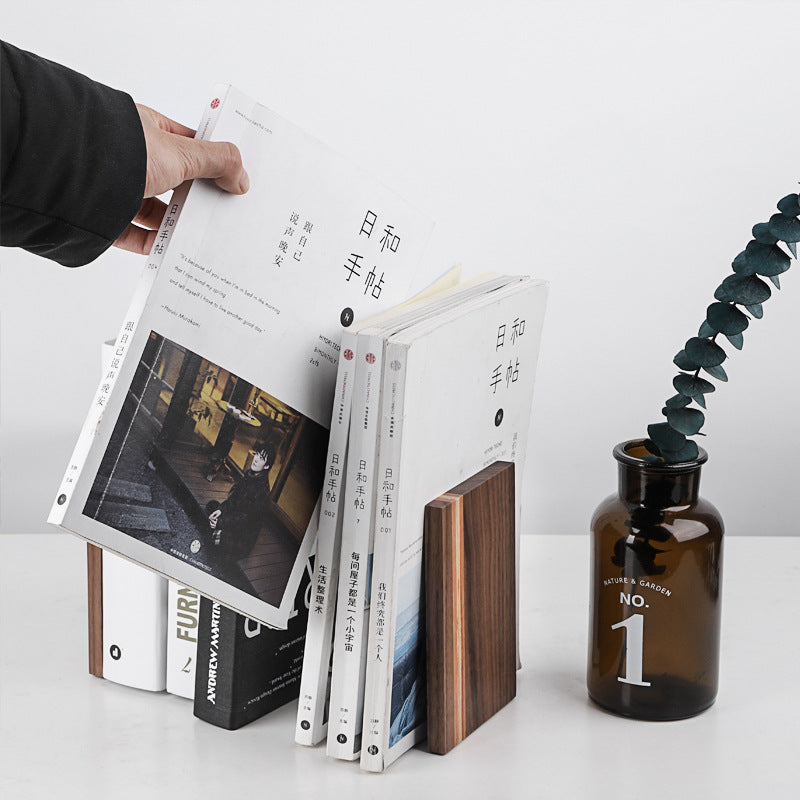 Black Walnut Bookend in use
