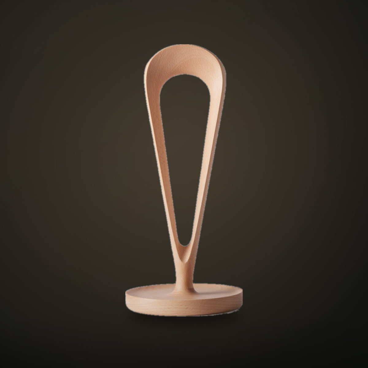 Solid Wood Headphone Stand in hard maple
