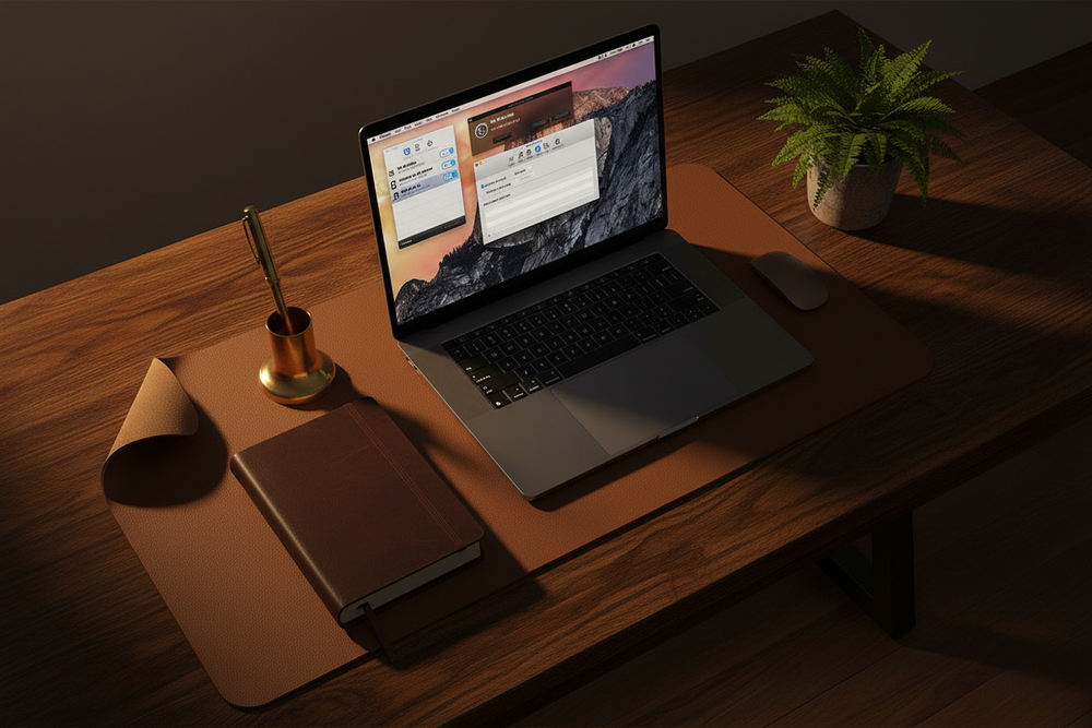 Cork & Leather Desk Mat — FeltField